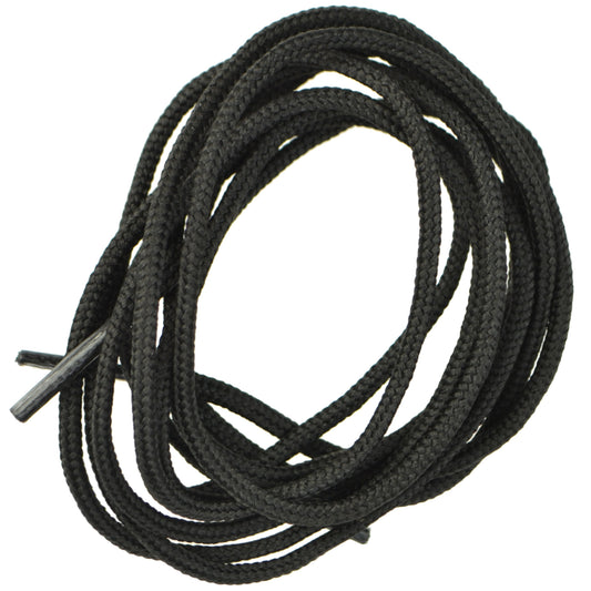 100cm Round Shoe Laces - Black 3mm