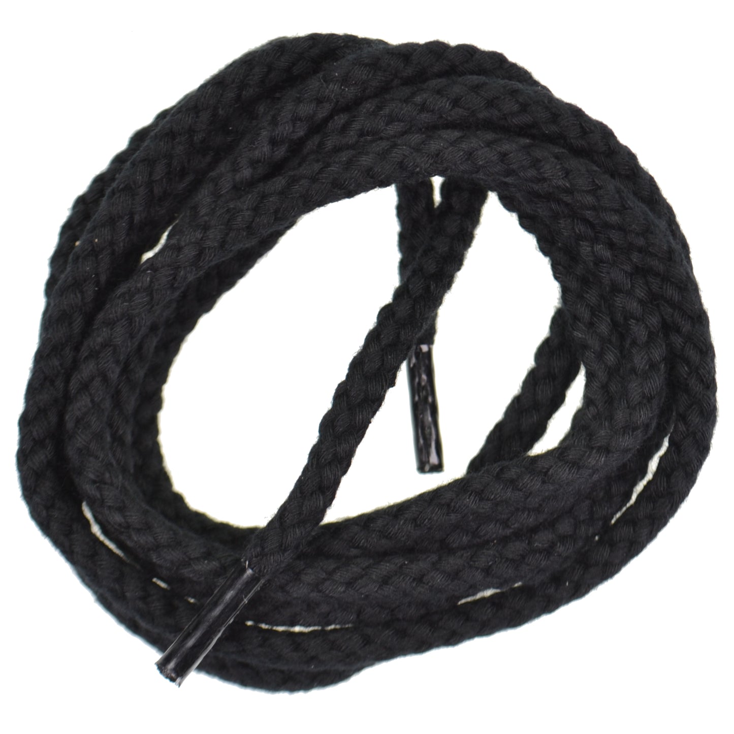 75cm Heavy Cord Shoe Laces - Black 7mm